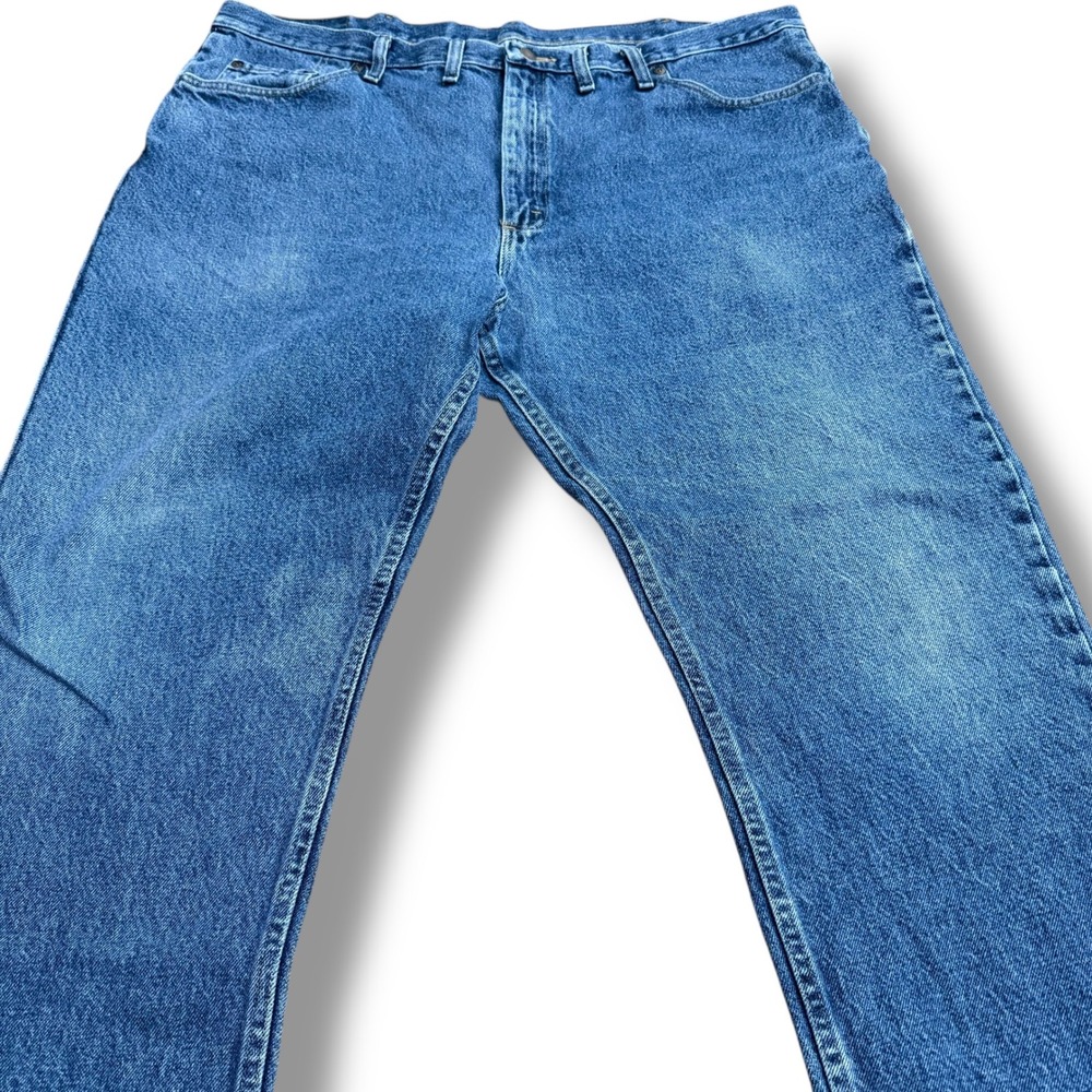 Wrangler Men's Regular Fit Premium Quality Blue Denim Jeans 44x30 - Picture 3 of 13